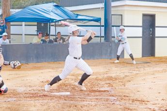 ERIC DENTY / Staff Lady Jacket Kallie Scott belted two home runs on Saturday to set a new WCHS season record of 15. This was an at-bat earlier in the season. 