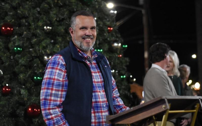 Jeff Chandler talks about the community contributions of Jim Bland, who managed what is now the RYAM mill and served in different local governmental positions.