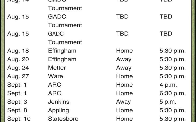 Varsity softball schedule