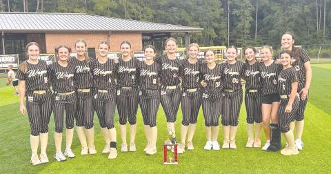 Wayne County’s eighth-grade softball team won the 2026 Coastal Empire Middle School Conference championship. Members of the team include, from left, Makenzie Sakuta, Carson Yarborough, Madelyn Spell, Gracelynn Long, Addie Davis, Paisley Hollingsworth, Brooklyn Griffin, Kara Mallard, Adalyn Dowdy, Mattie Kate White, Karianne Peek, Cheslee Morales, Jada Harvey and Emory Wilkerson. Not pictured are coaches Jason O’Steen, Rob Royal, Shawn Peek and athletic director Shelia Brockington. 