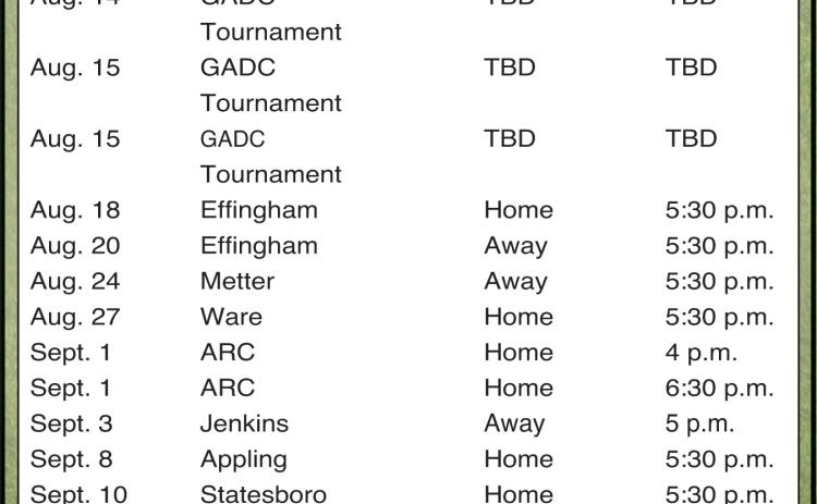 Varsity softball schedule
