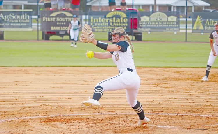 ERIC DENTY / Staff Ada Sluder started the game in the circle against Coffee County High.